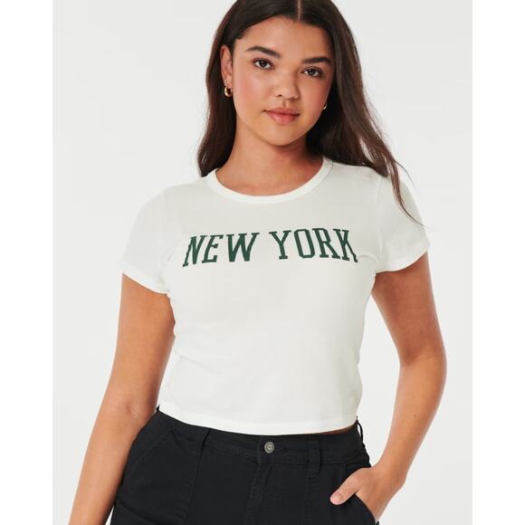 Aerie & Hollister Floral Ruffle Shorts & Relaxed New York Graphic Tee SET M - Picture 2 of 10